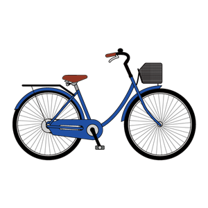 青い自転車のイラスト